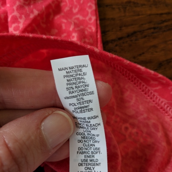 Adidas Women's Coral Red V-NECK - Picture 5 of 6